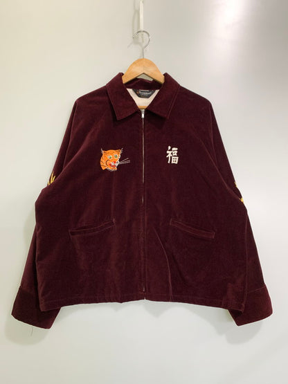 【中古品】【メンズ】 TOWNCRAFT タウンクラフト × WAIPER ウェイパー 別注 コラボ SOUVENIR VIET-NAM JACKET VELOUR TL24S002WP スーベニア ベトナムジャケット ベロア ライトアウター 145-251119-kk-27-min サイズ：L カラー：ワイン 万代Net店