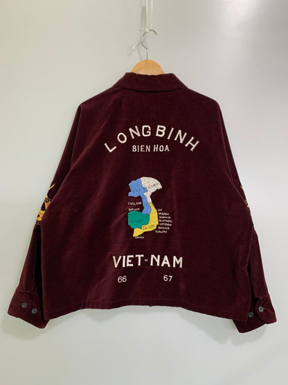 【中古品】【メンズ】 TOWNCRAFT タウンクラフト × WAIPER ウェイパー 別注 コラボ SOUVENIR VIET-NAM JACKET VELOUR TL24S002WP スーベニア ベトナムジャケット ベロア ライトアウター 145-251119-kk-27-min サイズ：L カラー：ワイン 万代Net店