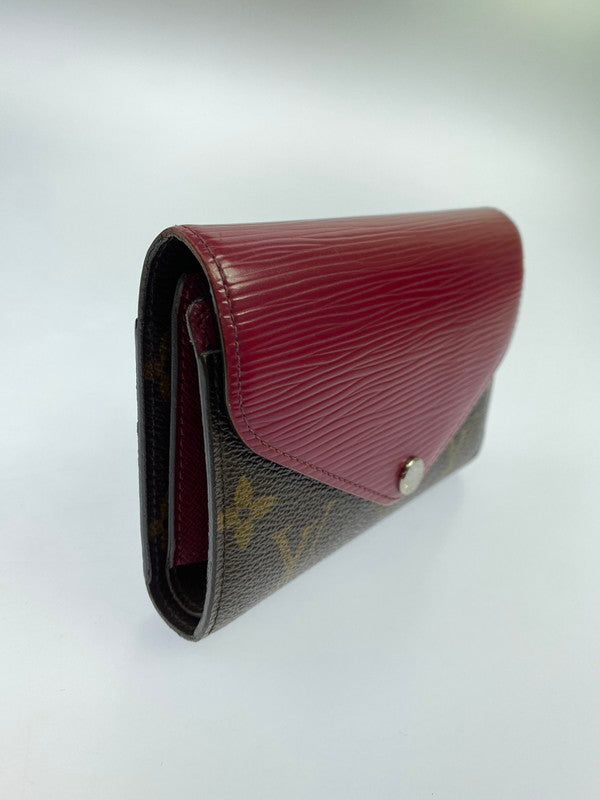 【現状渡し品】【レディース】 LOUIS VUITTON ルイ・ヴィトン モノグラム ポルトフォイユ･マリールー コンパクト M60494 三つ折り財布 コンパクトウォレット 179-251129-kk-38-min カラー：フューシャ 万代Net店