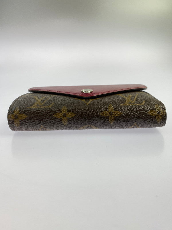 【現状渡し品】【レディース】 LOUIS VUITTON ルイ・ヴィトン モノグラム ポルトフォイユ･マリールー コンパクト M60494 三つ折り財布 コンパクトウォレット 179-251129-kk-38-min カラー：フューシャ 万代Net店