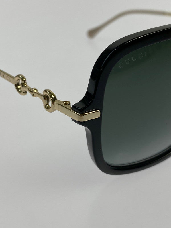 【中古品】【レディース】 GUCCI グッチ SQUARE SUNGLAS GG0884SA スクエア サングラス ホースビット アイウェア アクセサリー 183-251129-kk-43-min サイズ：58ロ14-145 カラー：ブラック/ゴールド 万代Net店