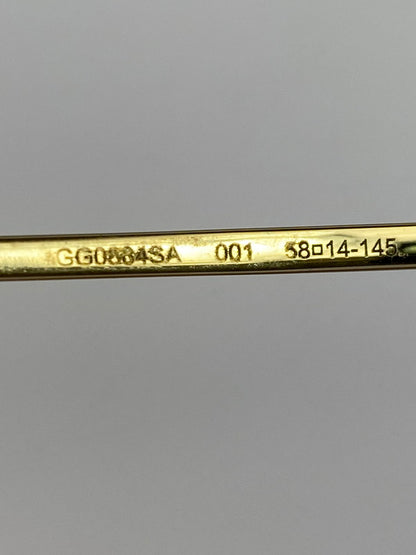 【中古品】【レディース】 GUCCI グッチ SQUARE SUNGLAS GG0884SA スクエア サングラス ホースビット アイウェア アクセサリー 183-251129-kk-43-min サイズ：58ロ14-145 カラー：ブラック/ゴールド 万代Net店