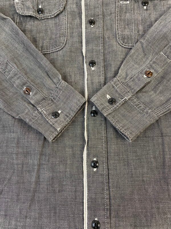 【現状渡し品】【メンズ】 NEIGHBORHOOD ネイバーフッド SMLX WORK SHIRT ワークシャツ 長袖シャツ トップス 142-251225-yn-02-min サイズ：M カラー：ブラック 万代Net店