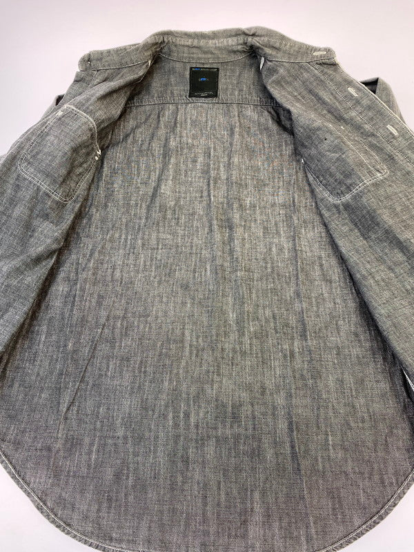 【現状渡し品】【メンズ】 NEIGHBORHOOD ネイバーフッド SMLX WORK SHIRT ワークシャツ 長袖シャツ トップス 142-251225-yn-02-min サイズ：M カラー：ブラック 万代Net店