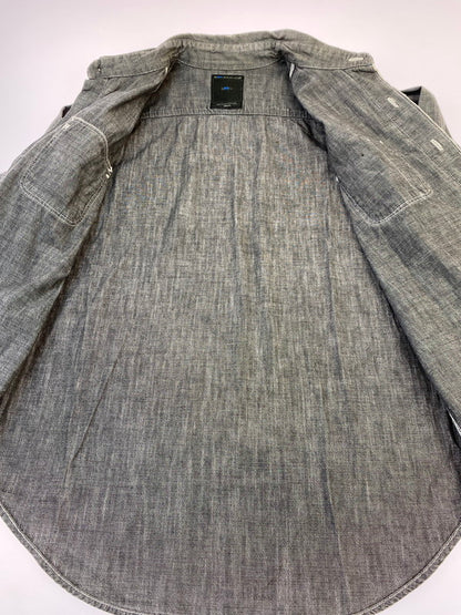 【現状渡し品】【メンズ】 NEIGHBORHOOD ネイバーフッド SMLX WORK SHIRT ワークシャツ 長袖シャツ トップス 142-251225-yn-02-min サイズ：M カラー：ブラック 万代Net店