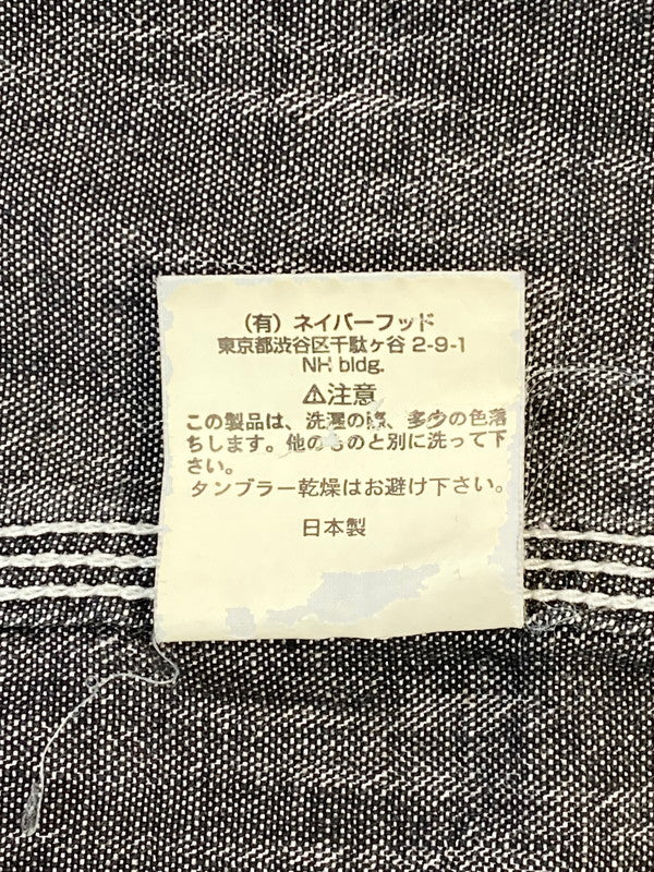 【現状渡し品】【メンズ】 NEIGHBORHOOD ネイバーフッド SMLX WORK SHIRT ワークシャツ 長袖シャツ トップス 142-251225-yn-02-min サイズ：M カラー：ブラック 万代Net店