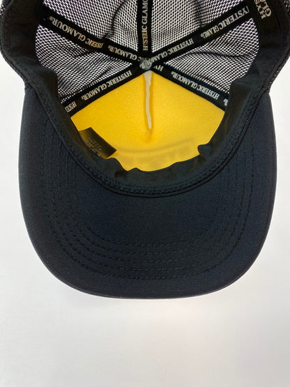 【中古品】【メンズ】 HYSTERIC GLAMOUR ヒステリックグラマー KEEP YOURSELF ALIVE MESH CAP BLACK 02191QH01 19SS ベースボール キャップ 帽子 185-251121-em-14-min サイズ：FREE カラー：ブラック／ホワイト 万代Net店