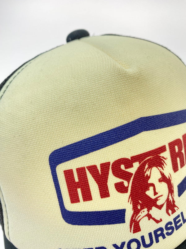 【中古品】【メンズ】 HYSTERIC GLAMOUR ヒステリックグラマー KEEP YOURSELF ALIVE MESH CAP BLACK 02191QH01 19SS ベースボール キャップ 帽子 185-251121-em-14-min サイズ：FREE カラー：ブラック／ホワイト 万代Net店