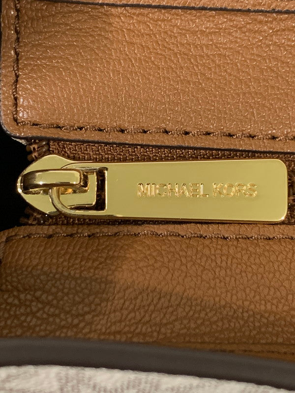 【中古品】【レディース】 Michael Kors マイケルコース HAMILTON ハミルトン サッチェル ショルダーバッグ スモール MKシグネチャー レディース バッグ カバン 180-251121-em-01-min カラー：バニラ 万代Net店