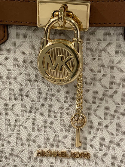 【中古品】【レディース】 Michael Kors マイケルコース HAMILTON ハミルトン サッチェル ショルダーバッグ スモール MKシグネチャー レディース バッグ カバン 180-251121-em-01-min カラー：バニラ 万代Net店