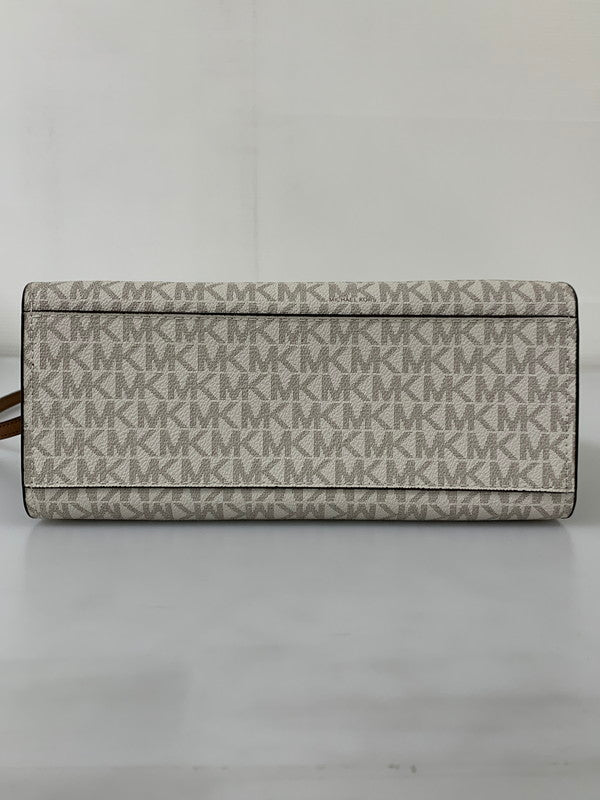 【中古品】【レディース】 Michael Kors マイケルコース HAMILTON ハミルトン サッチェル ショルダーバッグ スモール MKシグネチャー レディース バッグ カバン 180-251121-em-01-min カラー：バニラ 万代Net店