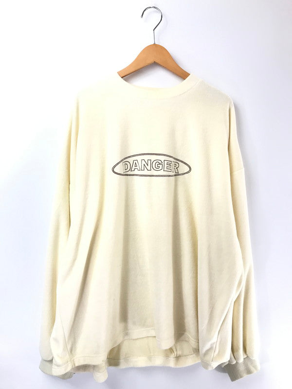 【中古品】【メンズ】 TIGHT BOOTH タイトブース × BLACK EYE PATCH ブラックアイパッチ TBEP VELOR FW21-TBEP05 ベロア ロングスリーブ トップス 142-260711-na-13-tagh サイズ：XL カラー：アイボリー 万代Net店
