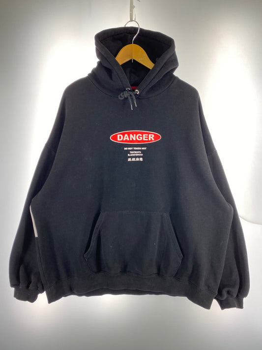 【中古品】【メンズ】 TIGHTBOOTH PRODUCTION タイトブースプロダクション ×BLACK EYE PATCH ブラックアイパッチ FW21-TBEP04 TBEP DANGER LABEL HOODIE プルオーバーパーカー 142-251118-AS-24-min サイズ：XL カラー：ブラック 万代Net店