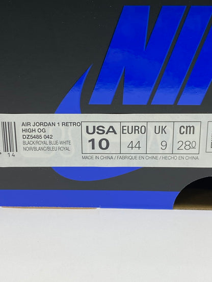 【未使用品】【メンズ】 NIKE ナイキ AIR JORDAN 1 RETRO HIGH OG ROYAL REIMAGINED DZ5485-042 エア ジョーダン 1 レトロ ハイ オリジナル ロイヤル リイマジンド スニーカー 靴 160-251120-kk-32-min カラー：BLACK/ROYAL BLUE-WHITE 万代Net店