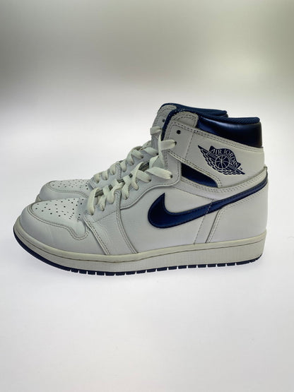 【中古品】【メンズ】 NIKE ナイキ AIR JORDAN 1 RETRO HIGH OG METALLIC NAVY (2016) 555088-106 エア ジョーダン 1 レトロ ハイ オリジナル スニーカー 靴 160-251120-kk-28-min カラー：WHITE/MIDNIGHT NAVY 万代Net店