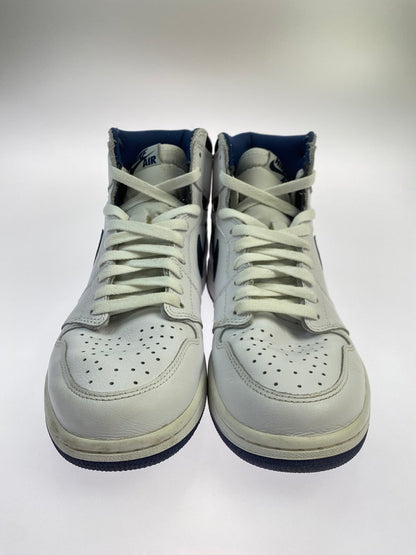 【中古品】【メンズ】 NIKE ナイキ AIR JORDAN 1 RETRO HIGH OG METALLIC NAVY (2016) 555088-106 エア ジョーダン 1 レトロ ハイ オリジナル スニーカー 靴 160-251120-kk-28-min カラー：WHITE/MIDNIGHT NAVY 万代Net店