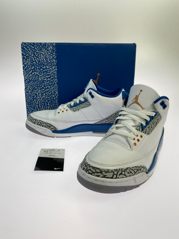 【中古品】【メンズ】 NIKE ナイキ AIR JORDAN 3 RETRO CT8532-148 エア ジョーダン 3 レトロ スニーカー 靴 160-251120-kk-34-min カラー：WHITE/METALLIC COPPER-TRUE BLUE 万代Net店