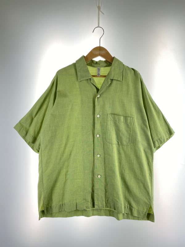 【中古品】【メンズ】 HEALTH ヘルス OPEN COLLAR SHIRT オープンカラーシャツ 半袖シャツ ショートスリーブ 140-260718-AS-34-min サイズ：L カラー：ライトグリーン 万代Net店