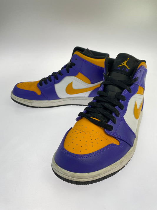 【中古品】【メンズ】 NIKE ナイキ AIR JORDAN 1 MID DQ8426-517 エア ジョーダン 1 ミッド スニーカー 靴 160-251120-kk-37-min カラー：DARK CONCORD/TAXI-WHITE-BLACK 万代Net店
