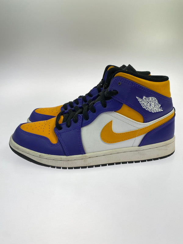 【中古品】【メンズ】 NIKE ナイキ AIR JORDAN 1 MID DQ8426-517 エア ジョーダン 1 ミッド スニーカー 靴 160-251120-kk-37-min カラー：DARK CONCORD/TAXI-WHITE-BLACK 万代Net店