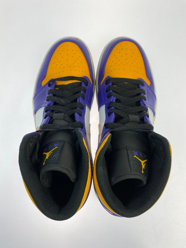 【中古品】【メンズ】 NIKE ナイキ AIR JORDAN 1 MID DQ8426-517 エア ジョーダン 1 ミッド スニーカー 靴 160-251120-kk-37-min カラー：DARK CONCORD/TAXI-WHITE-BLACK 万代Net店