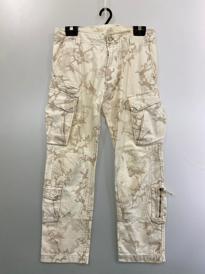 【現状渡し品】【メンズ】 DIESEL ディーゼル 00's MULTI POCKET CAMO CARGO PANT マルチポケット カモ カーゴパンツ ボトムス 152-251125-yn-17-min サイズ：30 カラー：ホワイト 万代Net店