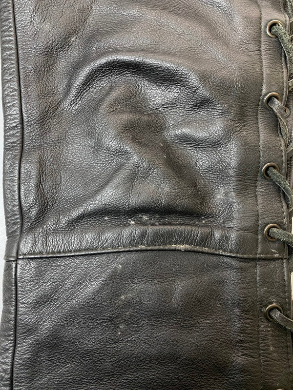 【現状渡し品】【メンズ】 HARRO STREET WEAR LEATHER PANT ハローストリートウェア レザーパンツ ボトムス 157-251125-yn-16-min サイズ：46 カラー：ブラック 万代Net店