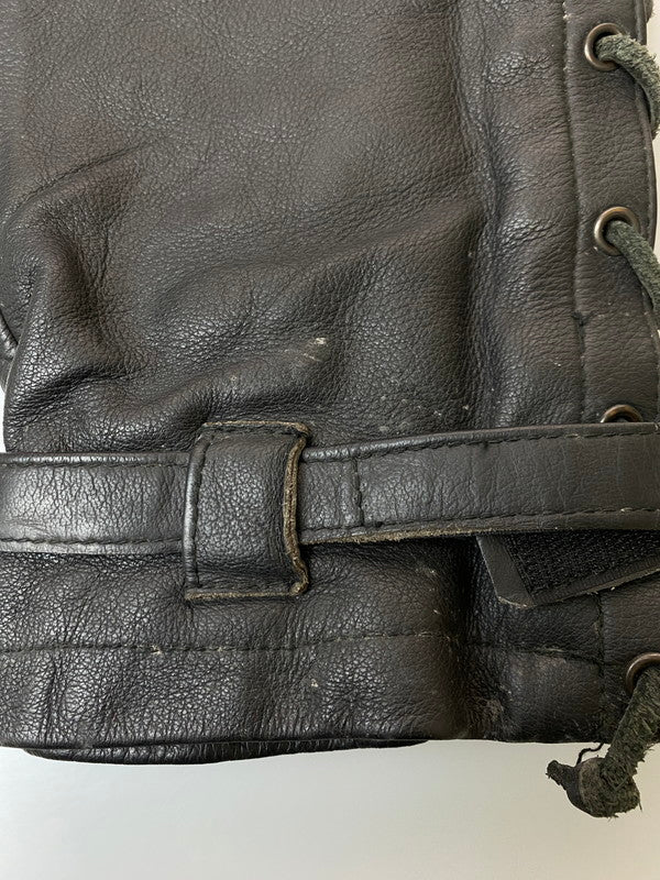 【現状渡し品】【メンズ】 HARRO STREET WEAR LEATHER PANT ハローストリートウェア レザーパンツ ボトムス 157-251125-yn-16-min サイズ：46 カラー：ブラック 万代Net店