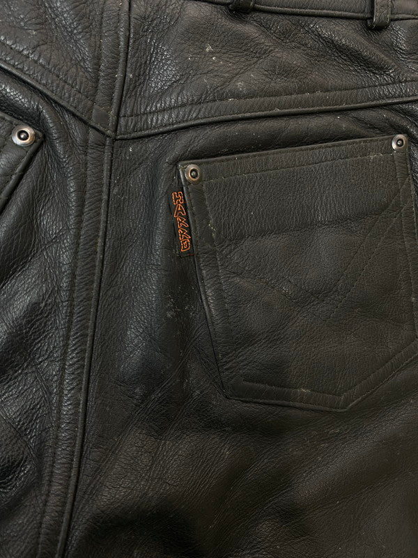 【現状渡し品】【メンズ】 HARRO STREET WEAR LEATHER PANT ハローストリートウェア レザーパンツ ボトムス 157-251125-yn-16-min サイズ：46 カラー：ブラック 万代Net店