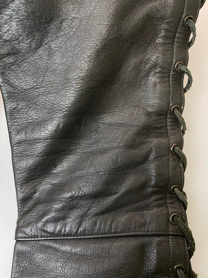 【現状渡し品】【メンズ】 HARRO STREET WEAR LEATHER PANT ハローストリートウェア レザーパンツ ボトムス 157-251125-yn-16-min サイズ：46 カラー：ブラック 万代Net店