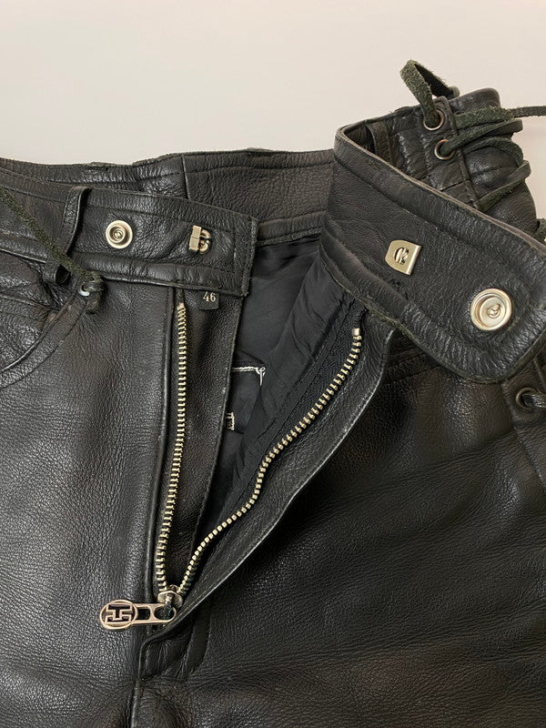 【現状渡し品】【メンズ】 HARRO STREET WEAR LEATHER PANT ハローストリートウェア レザーパンツ ボトムス 157-251125-yn-16-min サイズ：46 カラー：ブラック 万代Net店