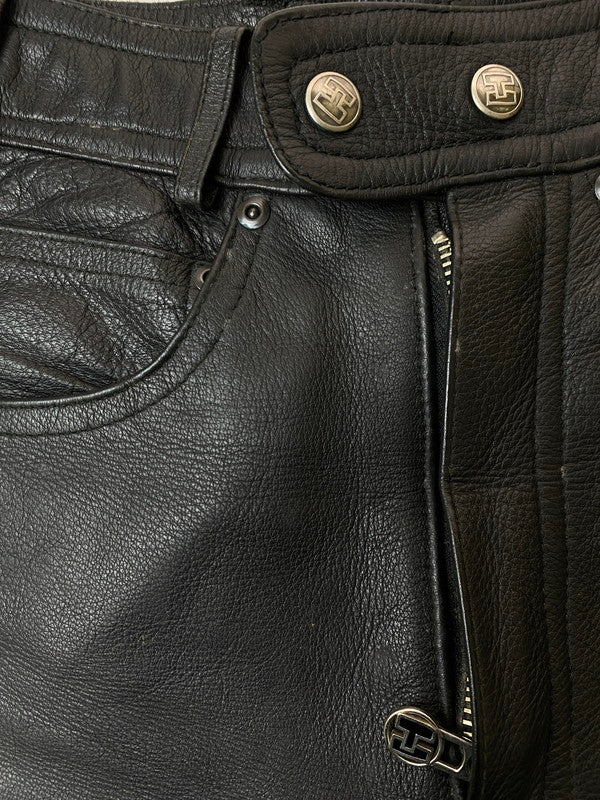 【現状渡し品】【メンズ】 HARRO STREET WEAR LEATHER PANT ハローストリートウェア レザーパンツ ボトムス 157-251125-yn-16-min サイズ：46 カラー：ブラック 万代Net店