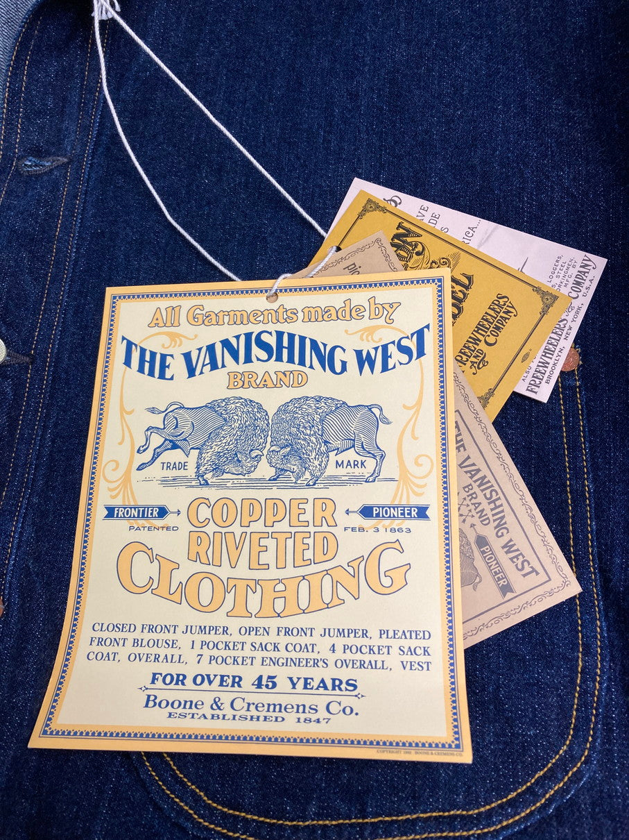【中古美品】【メンズ】 FREEWHEELERS フリーホイーラーズ CLOSED FRONT JUNPER LOT 504 XX 1900 12.5OZ INDIGO DENIM NON WASH デニムジャケット アウター 145-251125-jt-15-min サイズ：44 カラー：インディゴ 万代Net店