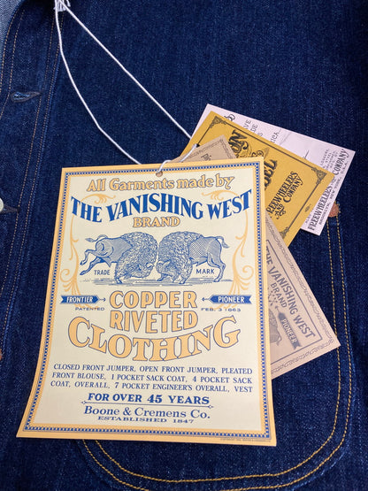 【中古美品】【メンズ】 FREEWHEELERS フリーホイーラーズ CLOSED FRONT JUNPER LOT 504 XX 1900 12.5OZ INDIGO DENIM NON WASH デニムジャケット アウター 145-251125-jt-15-min サイズ：44 カラー：インディゴ 万代Net店