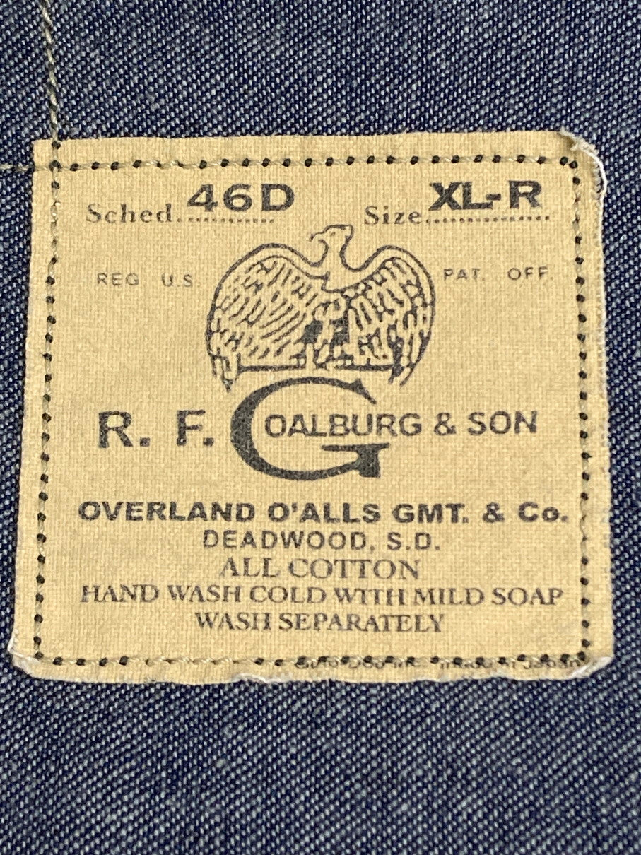 【中古美品】【メンズ】 COLIMBO コリンボ GREAT PLAINS WORK JACKET ZZ-0146 グレイト プレインズ ワーク ジャケット アウター 145-251125-jt-14-min サイズ：XL-R カラー：インディゴ 万代Net店