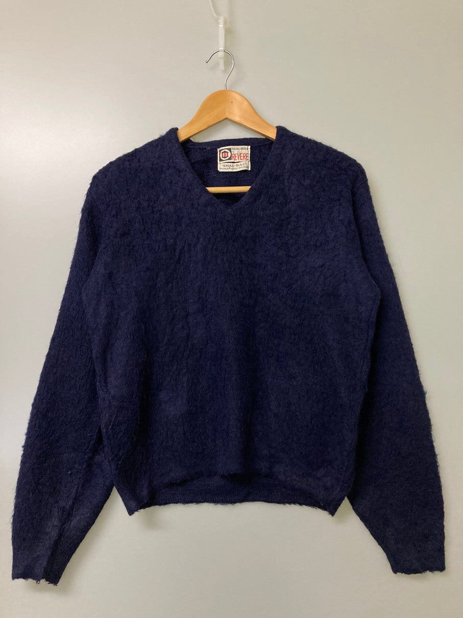 【中古品】【メンズ】 REVERE リヴィア 60S MOHAIR V-NECK KNIT 60年代 モヘア ブイネック ニット トップス 146-251125-jt-13-min サイズ：S カラー：ネイビー 万代Net店