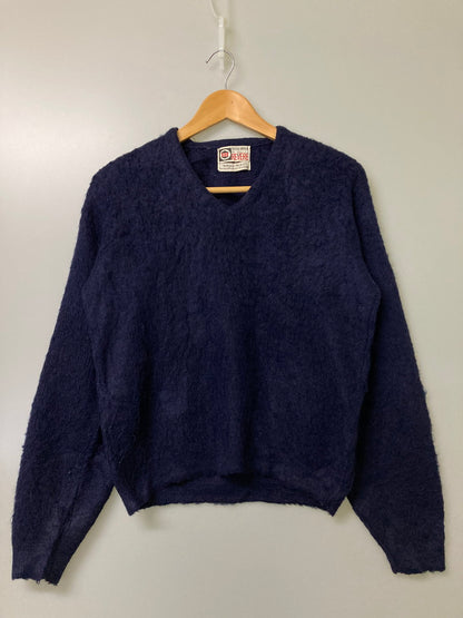 【中古品】【メンズ】 REVERE リヴィア 60S MOHAIR V-NECK KNIT 60年代 モヘア ブイネック ニット トップス 146-251125-jt-13-min サイズ：S カラー：ネイビー 万代Net店