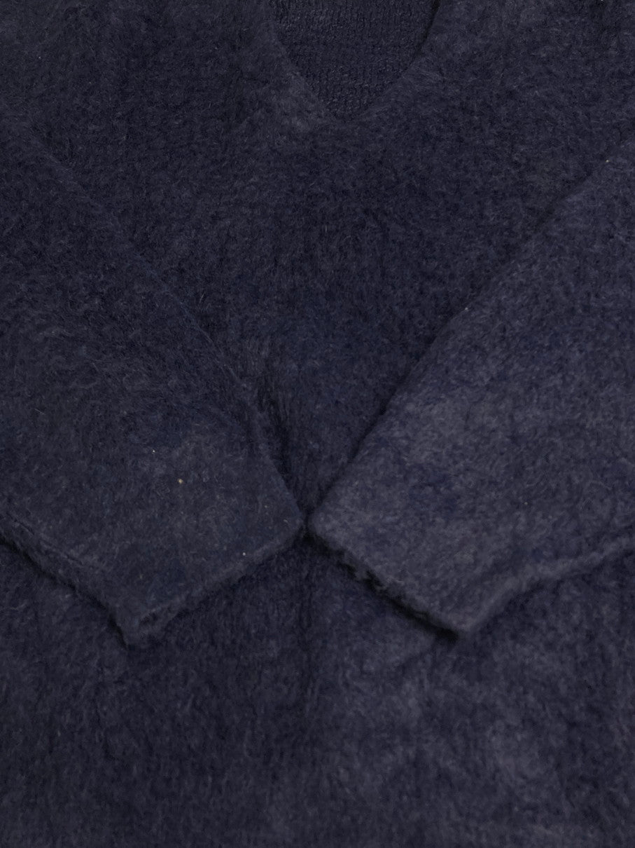 【中古品】【メンズ】 REVERE リヴィア 60S MOHAIR V-NECK KNIT 60年代 モヘア ブイネック ニット トップス 146-251125-jt-13-min サイズ：S カラー：ネイビー 万代Net店