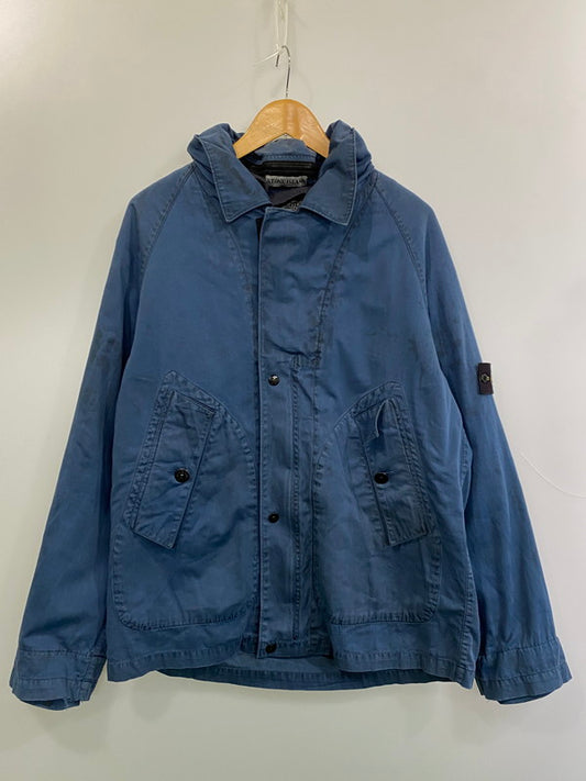 【現状渡し品】【メンズ】 STONE ISLAND ストーンアイランド JACKET NAVY 00S PAUL HARVEY期 ジャケット ヴィンテージ 00年代 ポール・ハーヴェイ期 トレンチコート メンズ アウター 141-251128-em-01-min サイズ：M カラー：ネイビー 万代Net店