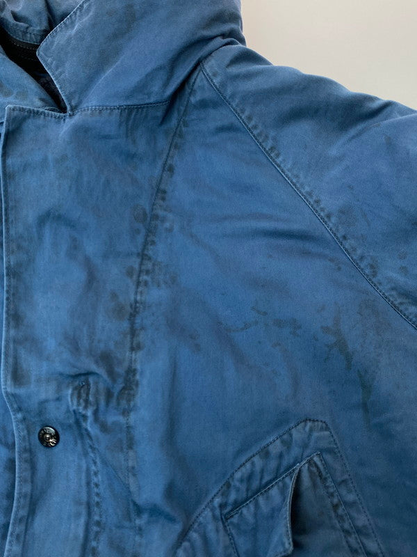 【現状渡し品】【メンズ】 STONE ISLAND ストーンアイランド JACKET NAVY 00S PAUL HARVEY期 ジャケット ヴィンテージ 00年代 ポール・ハーヴェイ期 トレンチコート メンズ アウター 141-251128-em-01-min サイズ：M カラー：ネイビー 万代Net店