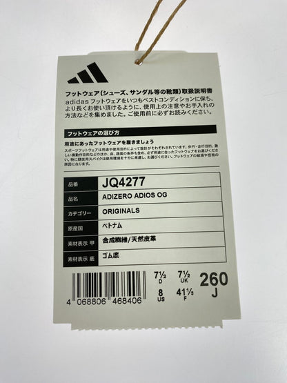 【中古美品】【メンズ】 adidas アディダス ADIZERO ADIOS OG JQ4277 アディゼロ アディオス OG スニーカー メンズ 靴 シューズ 161-251124-em-01-min サイズ：26.0cm カラー：オフホワイト 万代Net店
