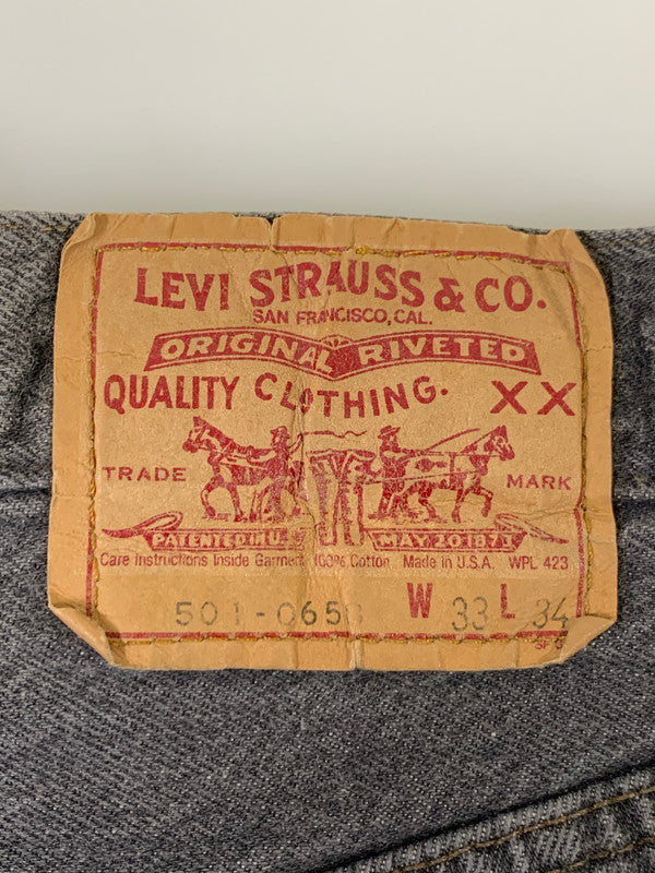 【中古品】【メンズ】 Levi's リーバイス 先染め BLACK DENIM PANT 501-0658 ブラック デニムパンツ ボトムス 157-251126-jt-11-min サイズ：W33 L34 カラー：ブラックインディゴ 万代Net店