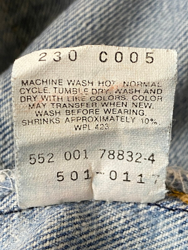 【現状渡し品】【メンズ】 Levi's リーバイス 501-0117 90S 501 DENIM PANT デニムパンツ ボトムス 157-251206-zi-11-min サイズ：W46L36 カラー：インディゴ 万代Net店