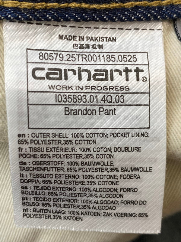 【中古品】【メンズ】 Carhartt カーハート WIP ダブリューアイピー BRANDON PANT I035893.01.4Q.03 ブランドン パンツ メンズ ボトムス ワイドデニムパンツ メンズ ボトムス ジーンズ 153-251124-em-31-min サイズ：s カラー：インディゴブルー 万代Net店