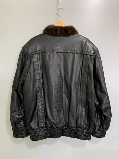 【中古品】【メンズ】 USED ユーズド REALFUR REVERSIBLE LEATHER JACKET リアルファー リバーシブル レザー ジャケット アウター 147-251126-jt-10-min カラー：ブラック/ブラウン 万代Net店