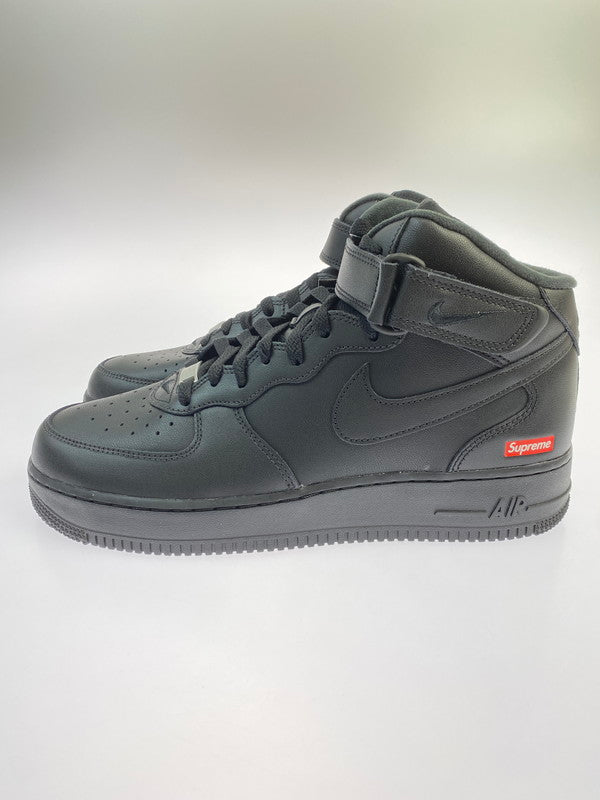 【中古美品】【メンズ】 Supreme シュプリーム × NIKE ナイキ AIR FORCE 1 MID BLACK FW24 FZ8784-001 エアフォース1 ミッド スニーカー メンズ 靴 シューズ 160-251124-em-08-min サイズ：27.5cm カラー：ブラック 万代Net店