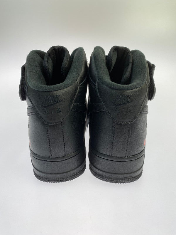 【中古美品】【メンズ】 Supreme シュプリーム × NIKE ナイキ AIR FORCE 1 MID BLACK FW24 FZ8784-001 エアフォース1 ミッド スニーカー メンズ 靴 シューズ 160-251124-em-08-min サイズ：27.5cm カラー：ブラック 万代Net店
