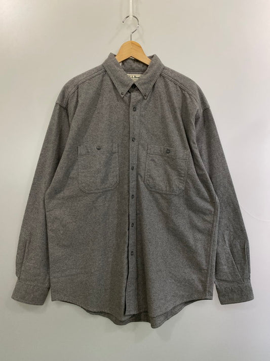 【中古品】【メンズ】 L.L.Bean エルエルビーン DD67 90S CHAMOIS CLOTH SHIRT シャミークロスシャツ 144-260408-zi-11-min サイズ：L カラー：グレー 万代Net店