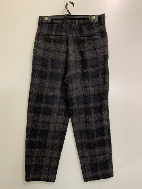 【中古品】【メンズ】 STEIN IN TUCK BLANKET TROUSERS SHADOW CHECK ST.293-2 シュタイン イン タック ブランケット トラウザーズ パンツ シャドウ チェック ボトムス 151-251125-yn-32-min サイズ：M カラー：ネイビー/グレー 万代Net店