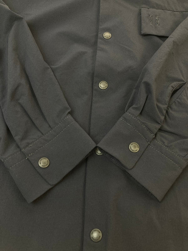 【中古品】【メンズ】 and wander アンドワンダー LIGHT W CLOTH SHIRT 574-3283071 ライト ダブリュー クロス シャツ トップス 140-251126-jt-18-min サイズ：XL カラー：ネイビー 万代Net店